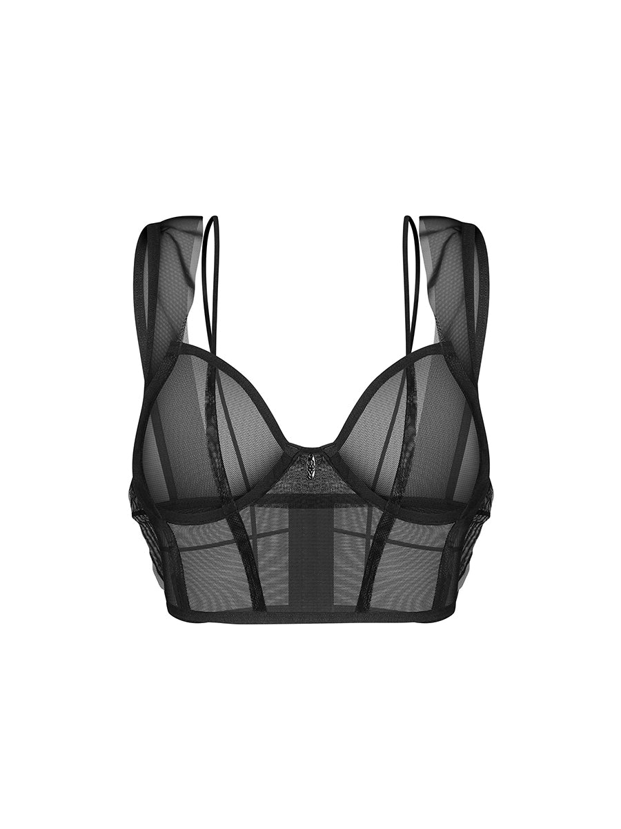 Nuites Transparent Top - Black