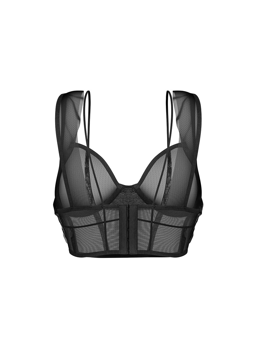 Nuites Transparent Top - Black