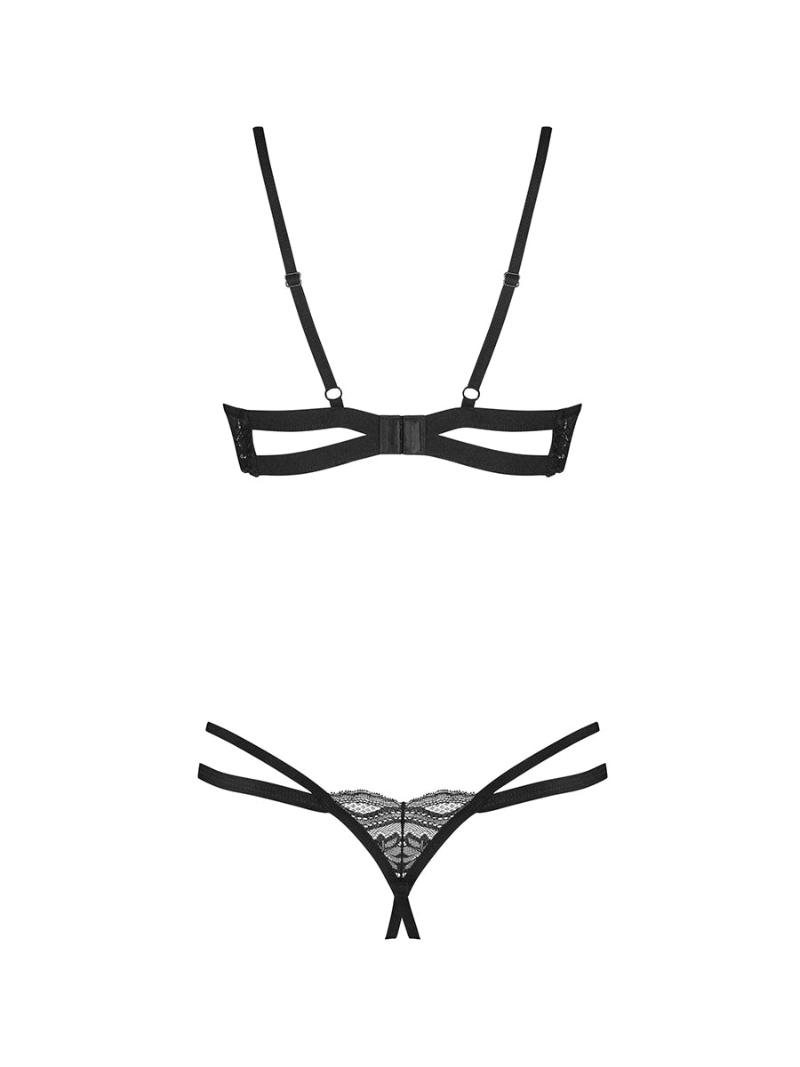 Nutris Lace Lingerie Set with An Open Design