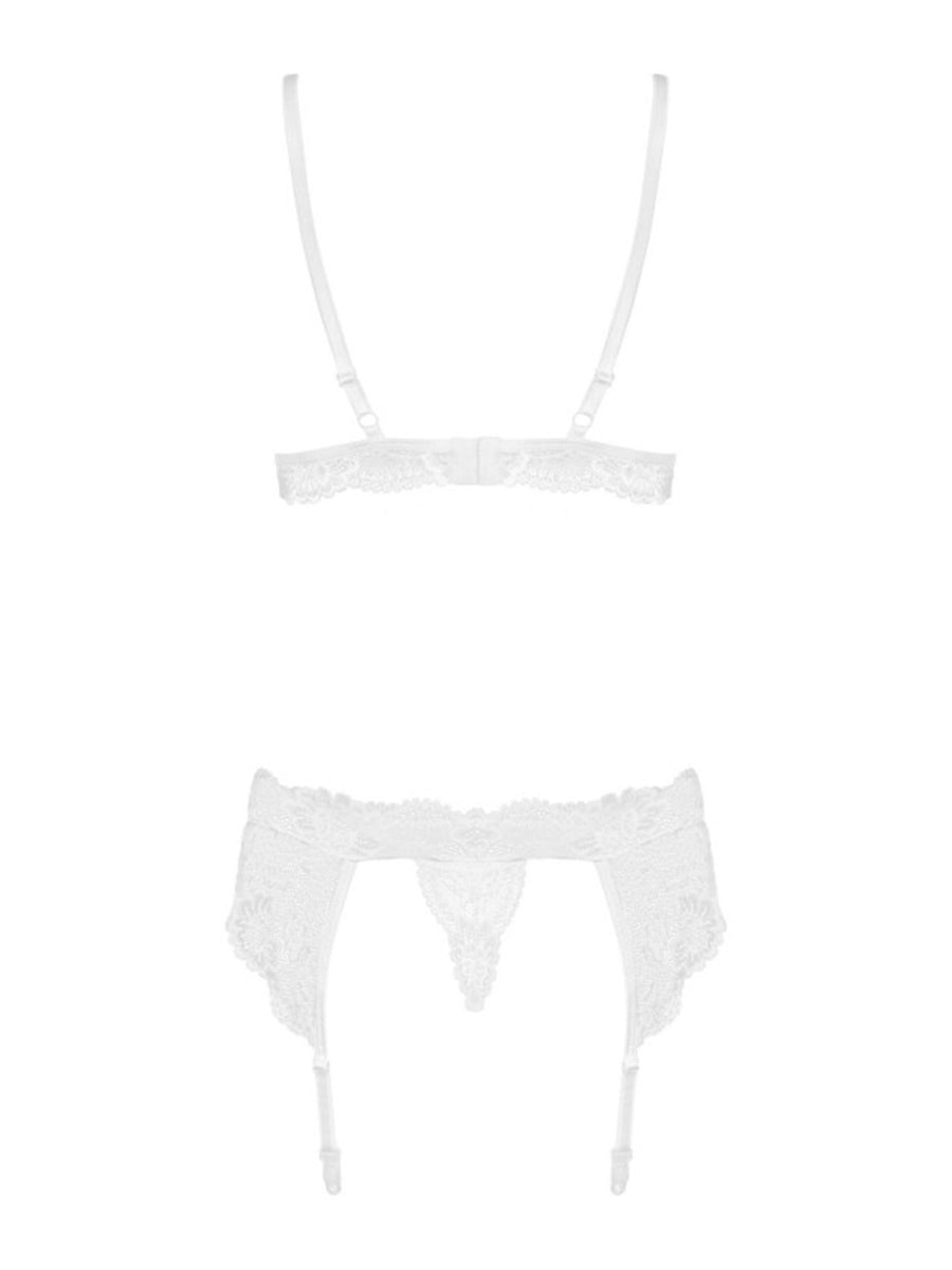 810-SEG-2 White Lace Lingerie Set