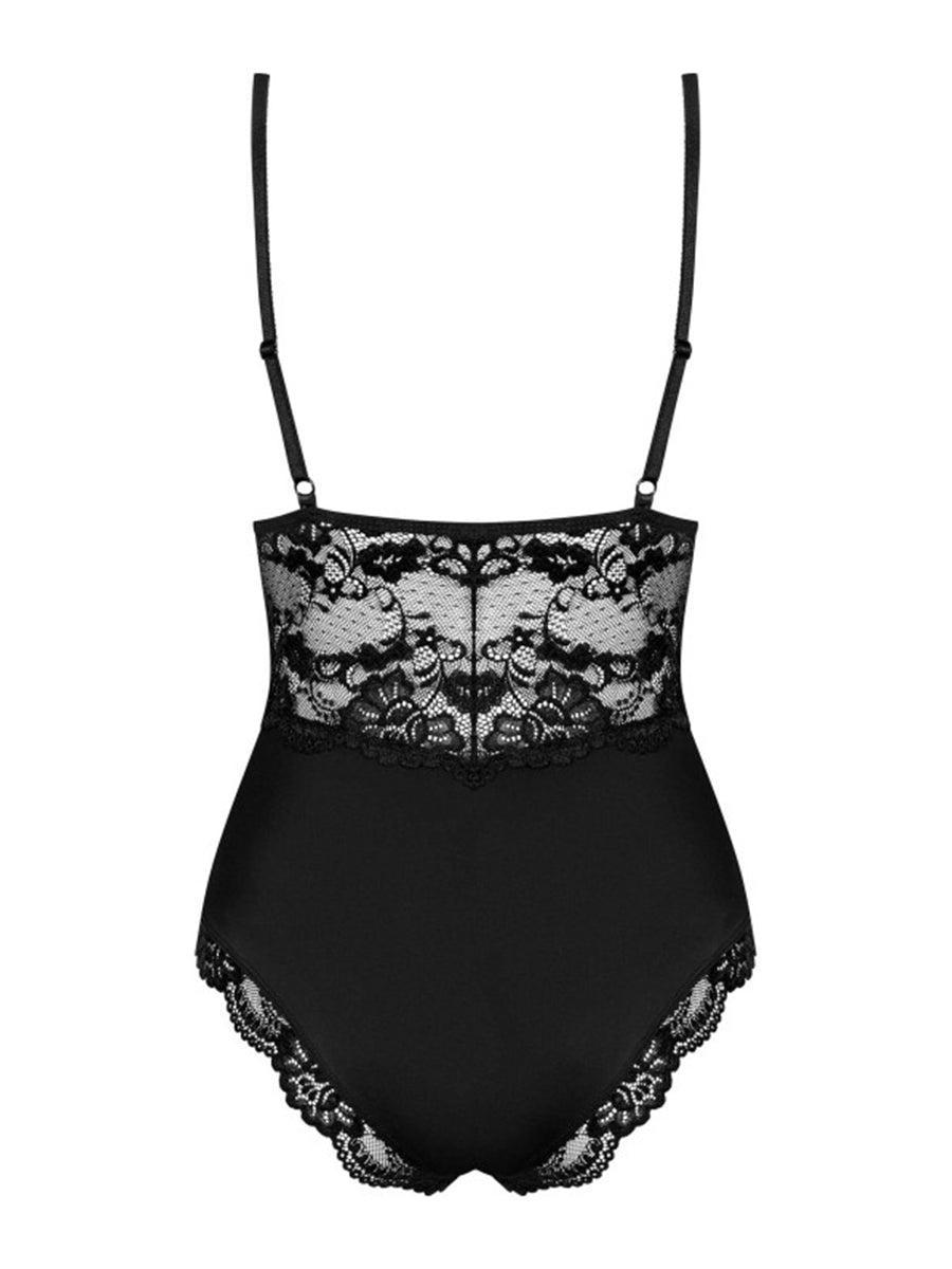 810-TED Sensual Black Teddy