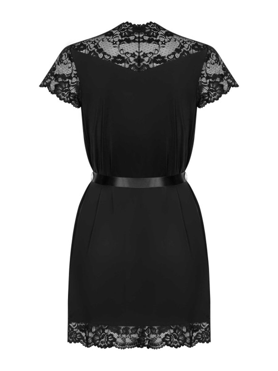 810-PEI Elegant Black Peignoir