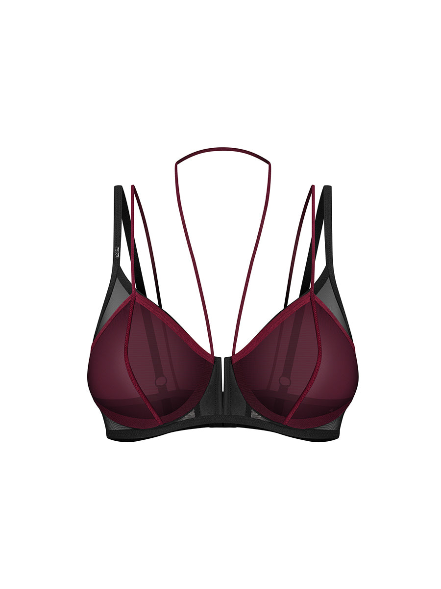Parisel Mesh-Accented Bra