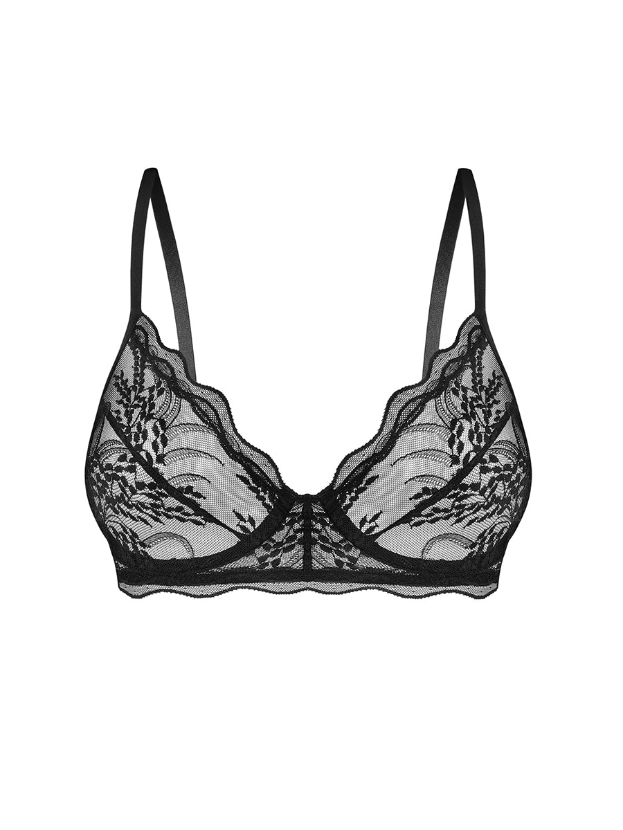 Perisia Transparent Bra - Black