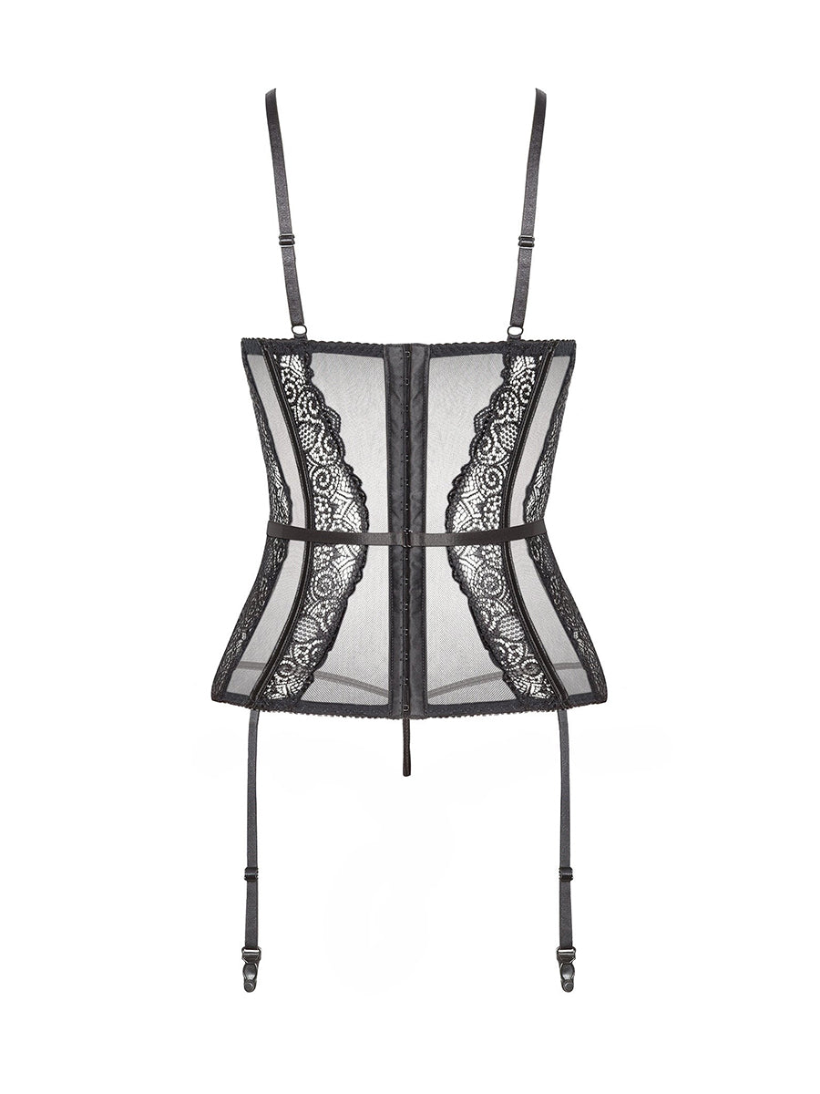 Ravenna Lace Corset with Tulle and Thong