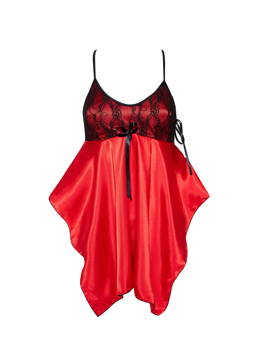 Julieta Sensual Satin and Lace Chemise