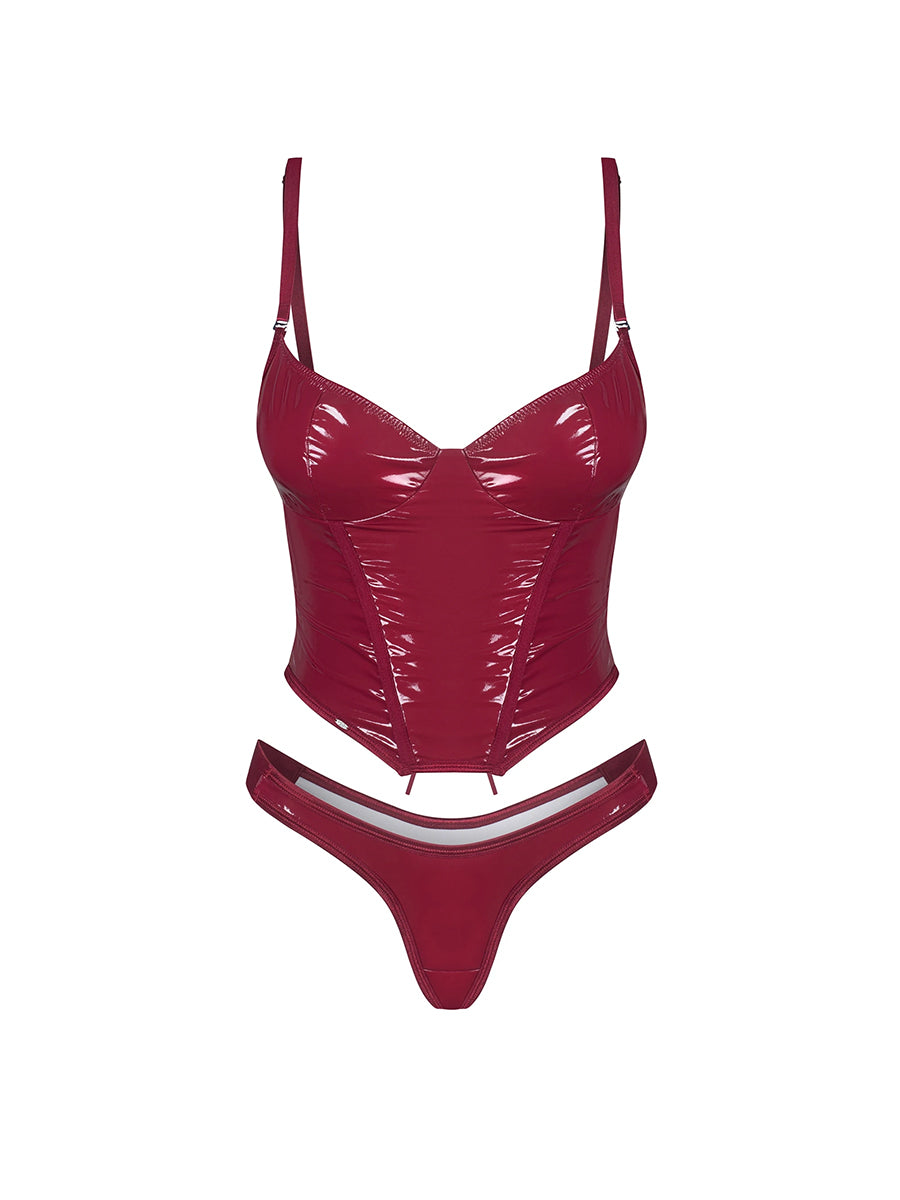 Redya Corset with Black Lacing & Thong