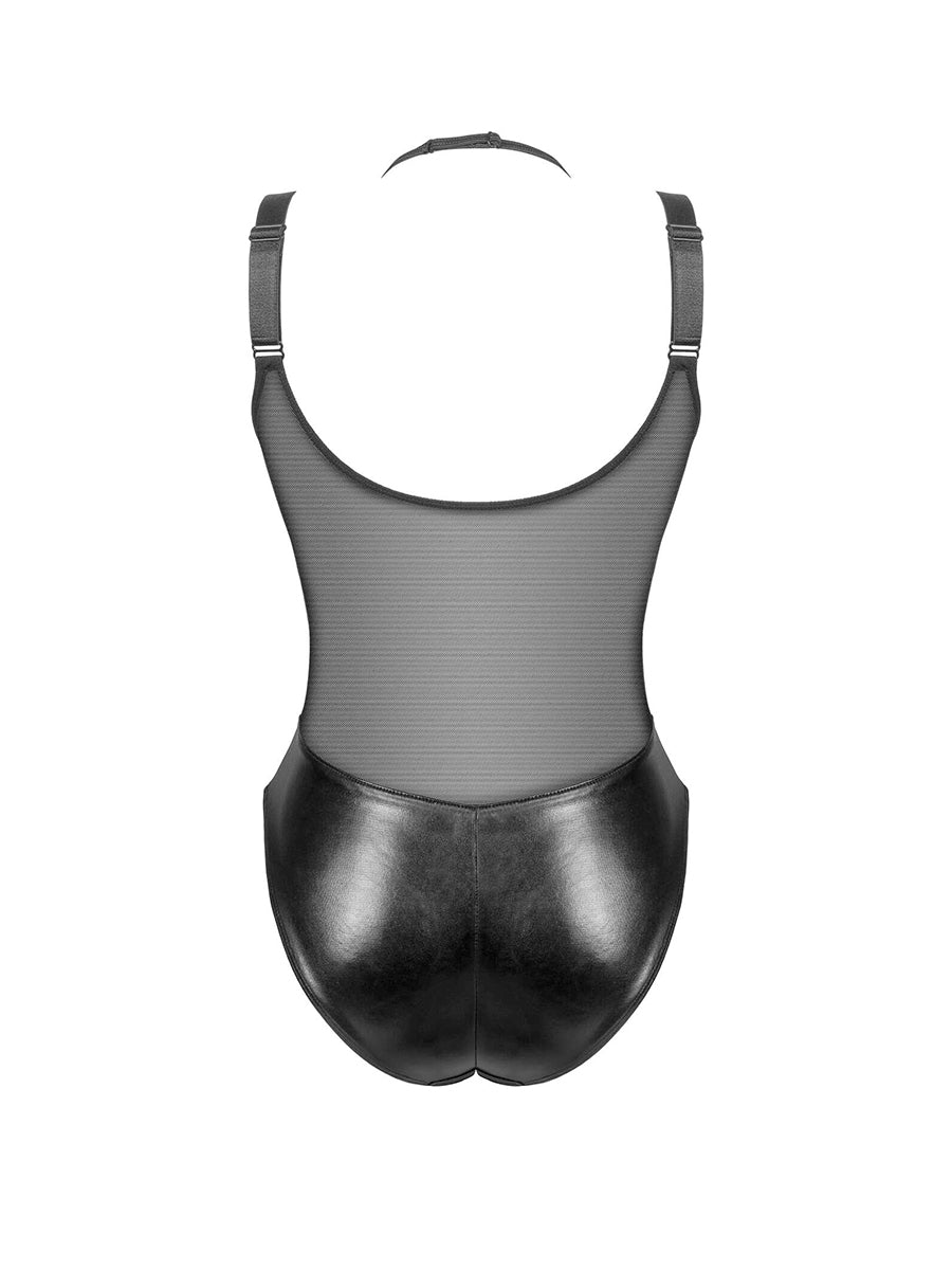 Roxana Latex Bodysuit with Tulle