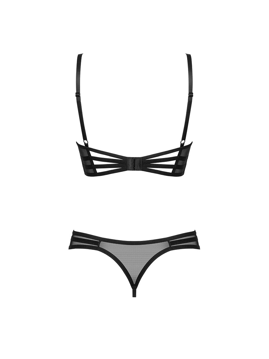Roxelia Lingerie Set: Open Bra & Crotchless Thong