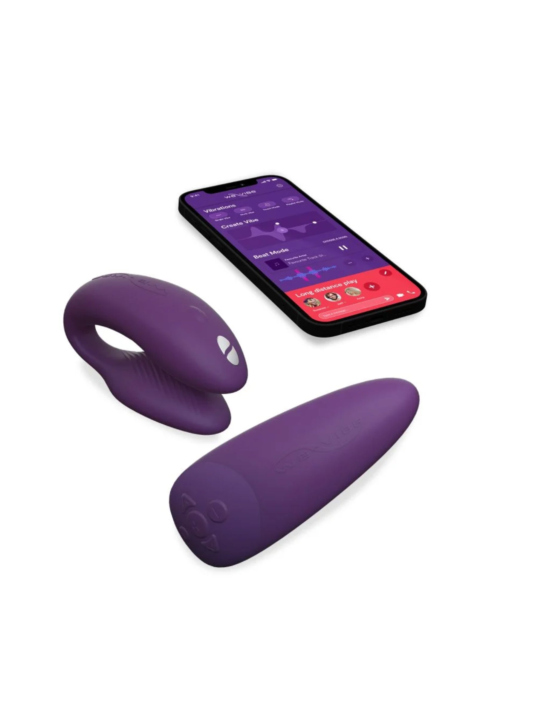 We-Vibe Chorus intelligent wearable couples vibrator designed for hands-free shared intimacy.