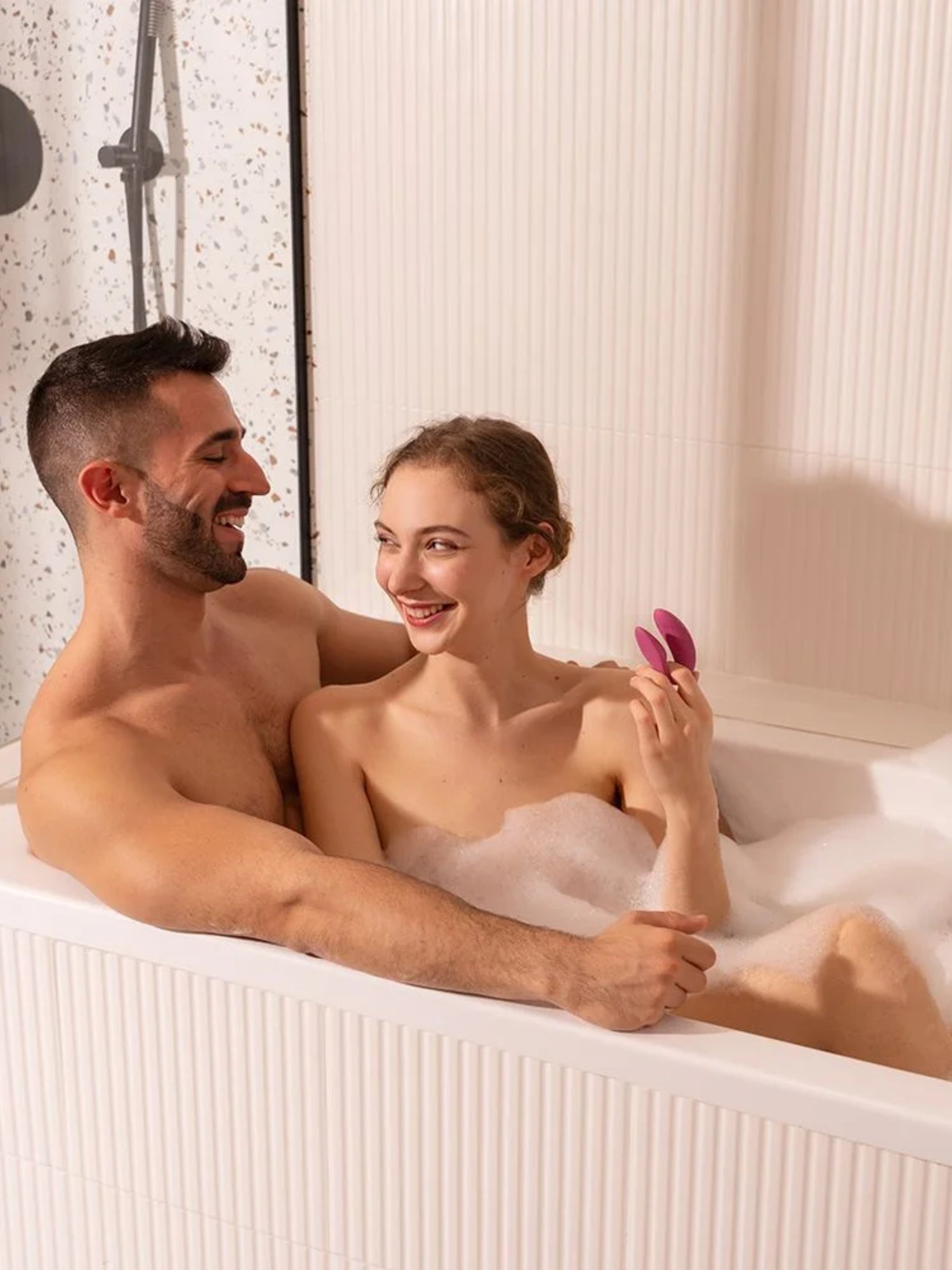 We-Vibe Sync 2 adjustable wearable couples vibrator for tailored dual resonance.