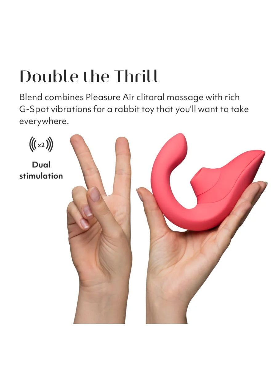 Womanizer Blend premium dual stimulation rabbit vibrator with Pleasure Air