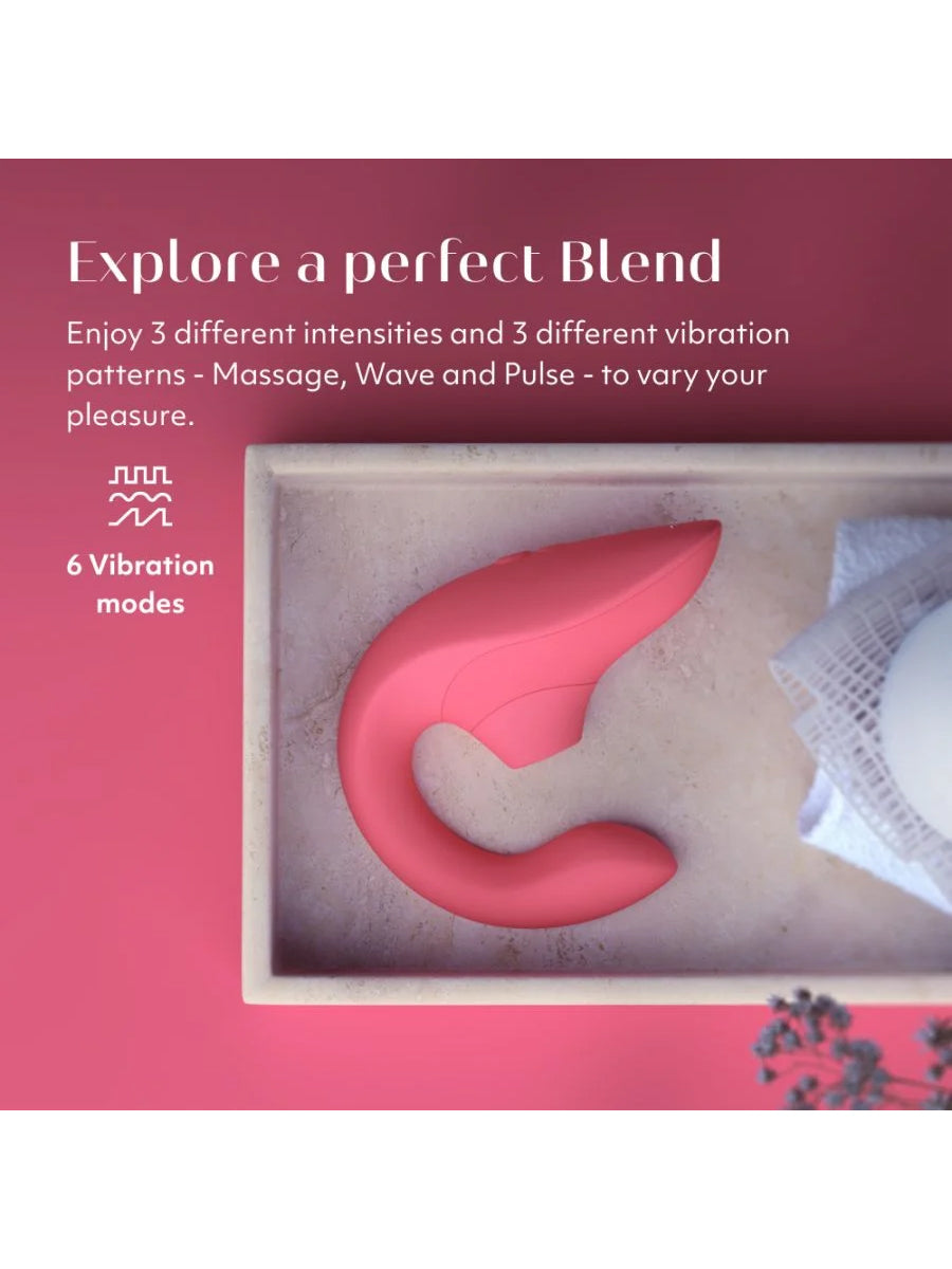 Womanizer Blend premium dual stimulation rabbit vibrator with Pleasure Air