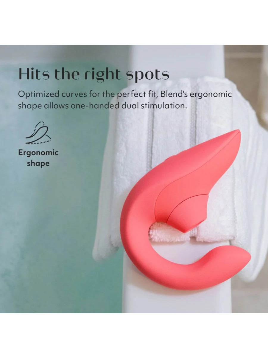 Womanizer Blend premium dual stimulation rabbit vibrator with Pleasure Air
