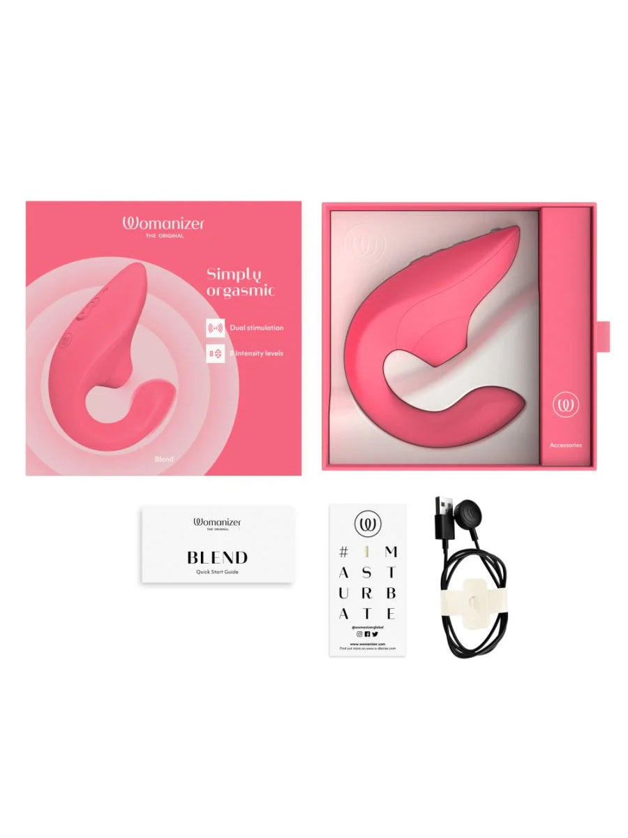 Womanizer Blend premium dual stimulation rabbit vibrator with Pleasure Air