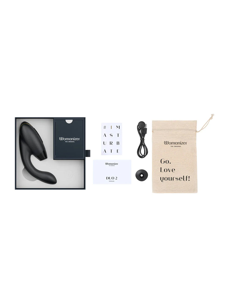 Womanizer DUO 2 premium dual stimulation rabbit toy with flexible internal G-spot arm