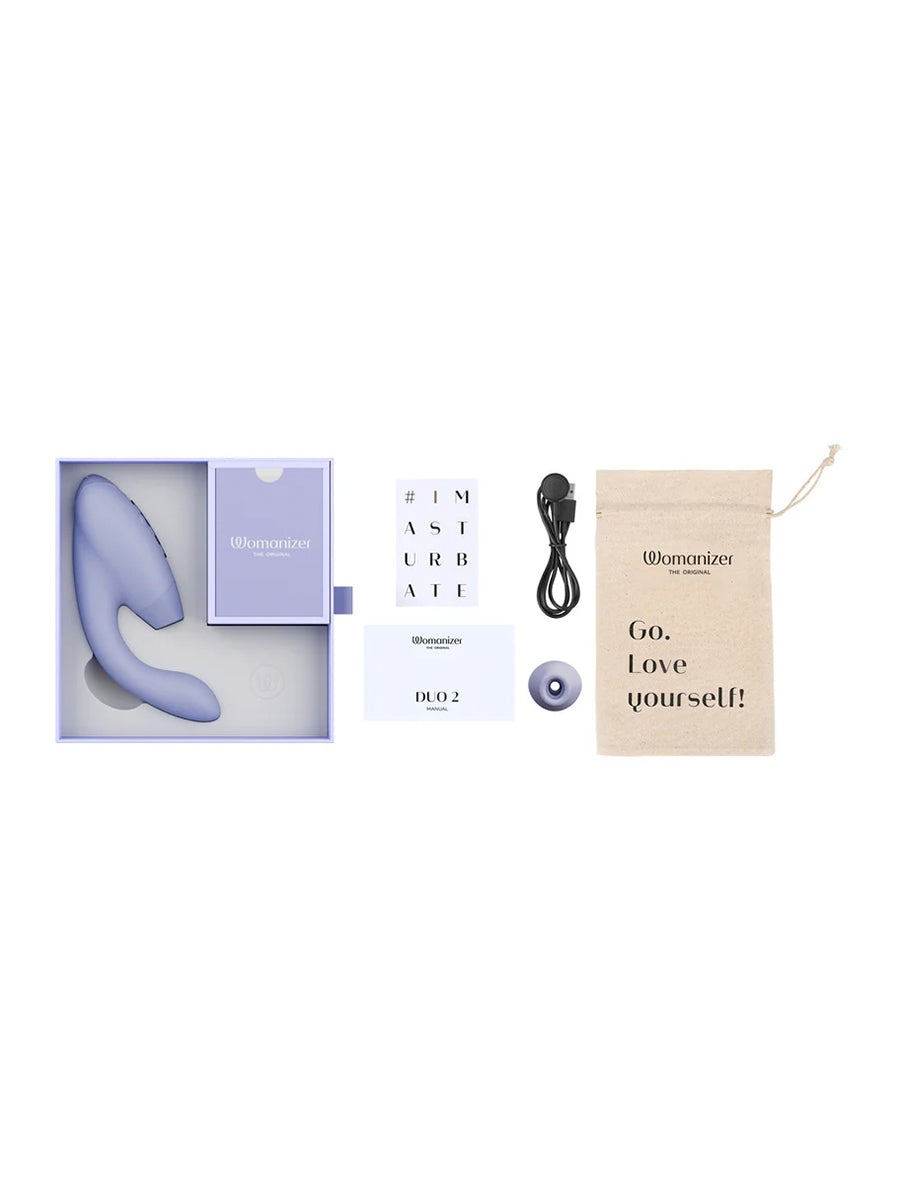 Womanizer DUO 2 premium dual stimulation rabbit toy with flexible internal G-spot arm