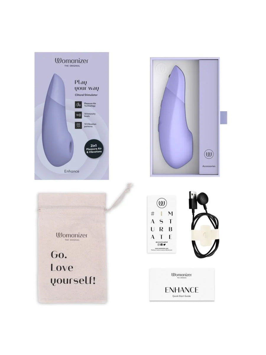 Womanizer Enhance dual-action clitoral stimulator combining Pleasure Air and vibration