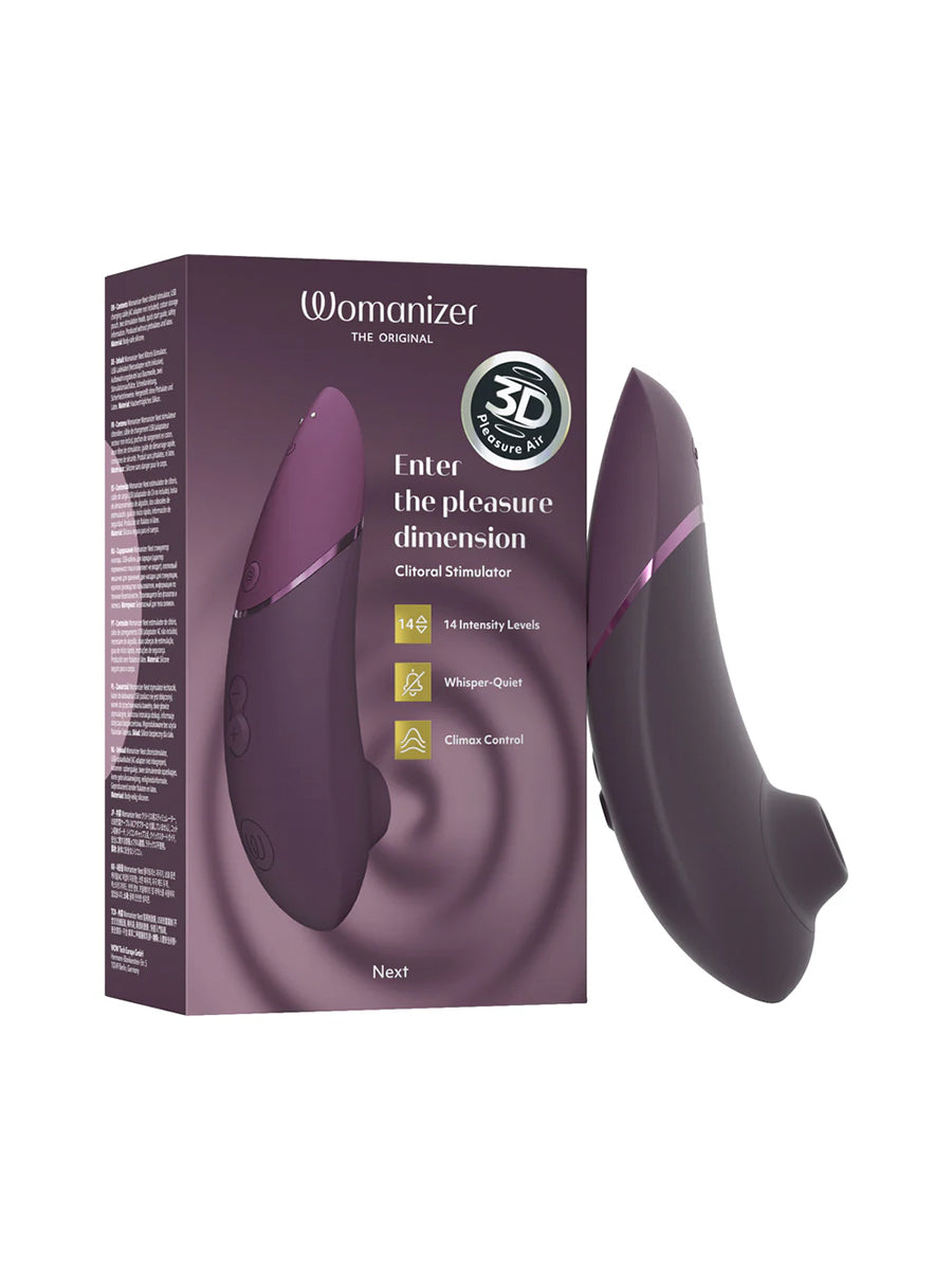 Womanizer Next premium clitoral stimulator fully coated in soft luxurious body-safe silicone