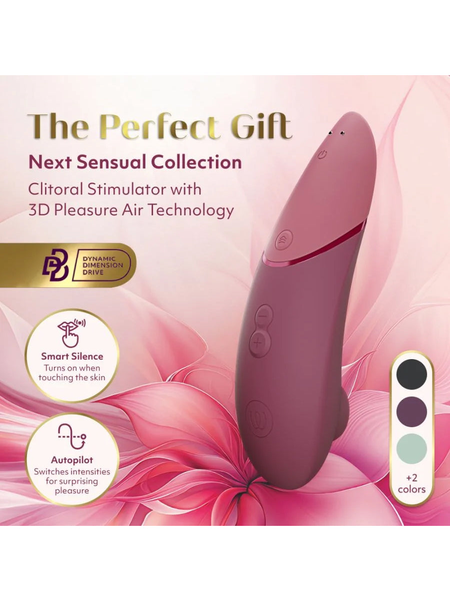 Womanizer Next premium clitoral stimulator fully coated in soft luxurious body-safe silicone
