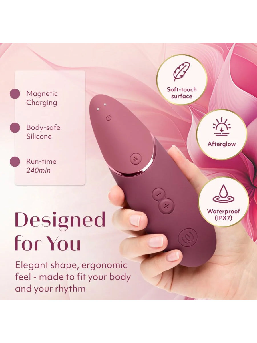 Womanizer Next premium clitoral stimulator fully coated in soft luxurious body-safe silicone