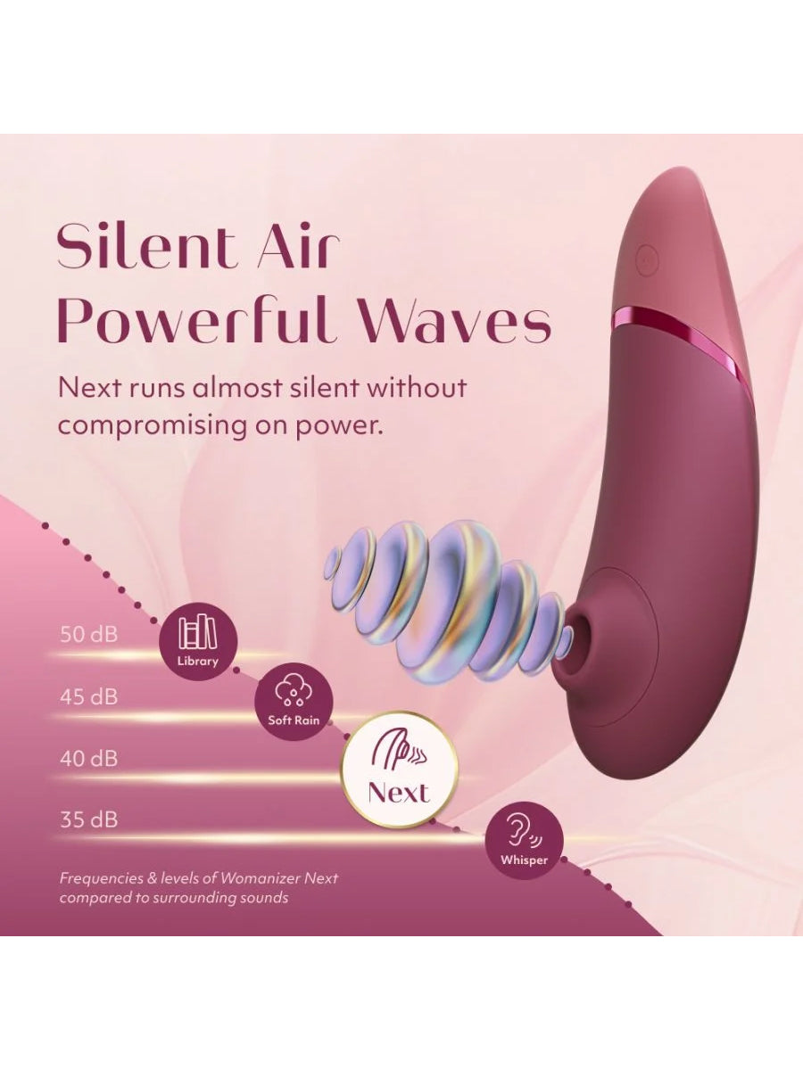 Womanizer Next premium clitoral stimulator fully coated in soft luxurious body-safe silicone