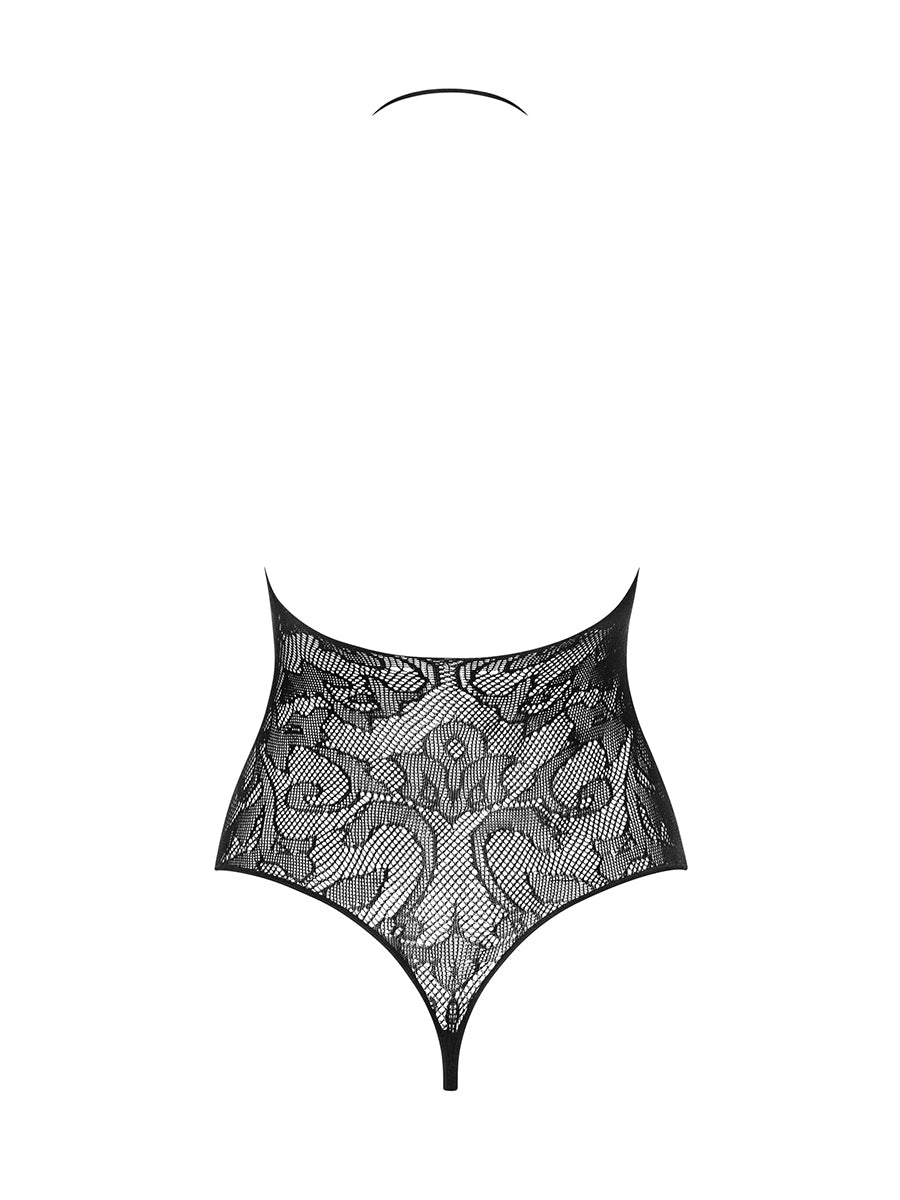 B119 Sensual Teddy with Bow - Black