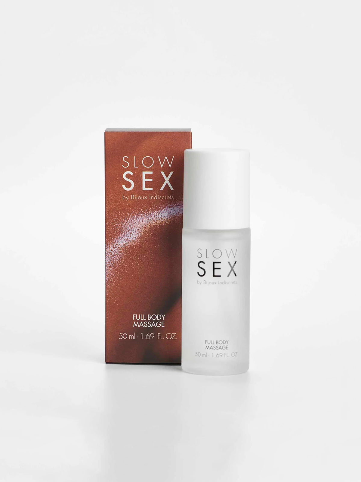 Bijoux Indiscrets full body massage gel offering a silky, long-lasting glide and a luxurious coconut aroma.