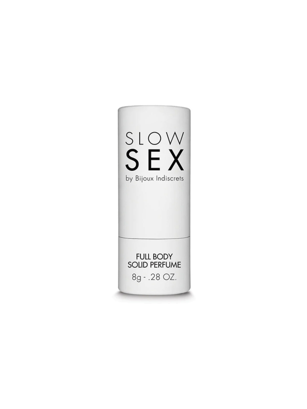Bijoux Indiscrets intimate solid perfume stick formulated with almond oil, shea butter, and candelilla wax.