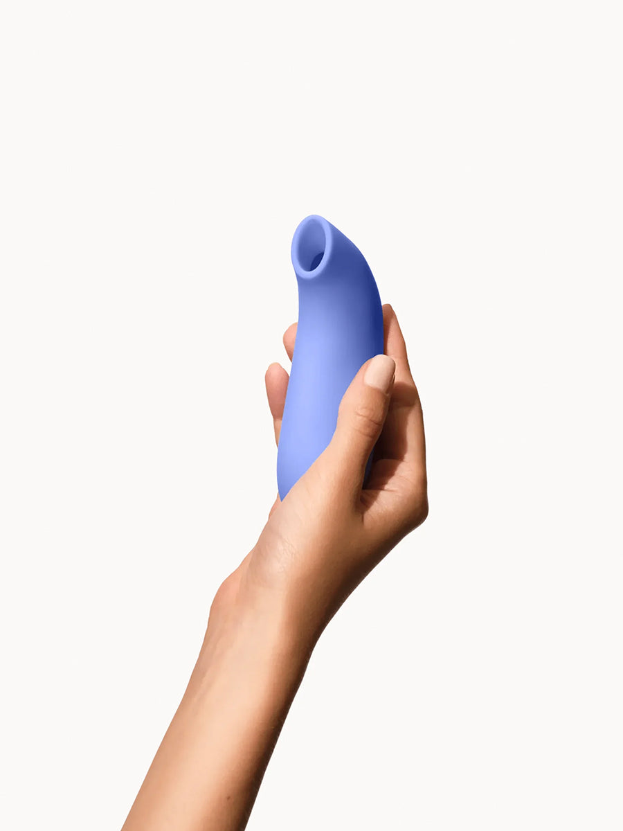 Dame Aer rhythmic suction stimulator offering aerodynamic pulses and medical-grade softness.