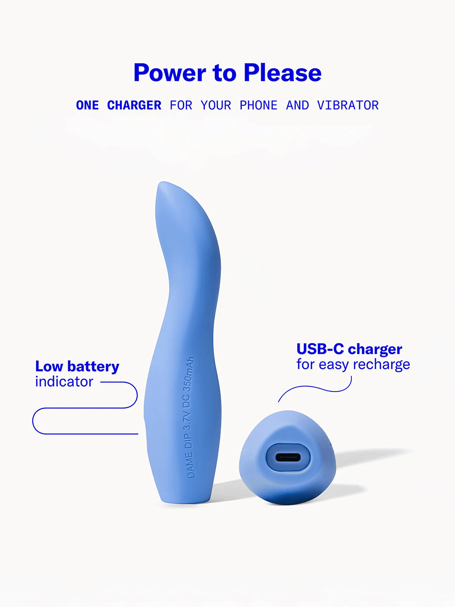 Dame Dip essential seamless vibrator crafted from soft medical-grade silicone for intuitive exploration.