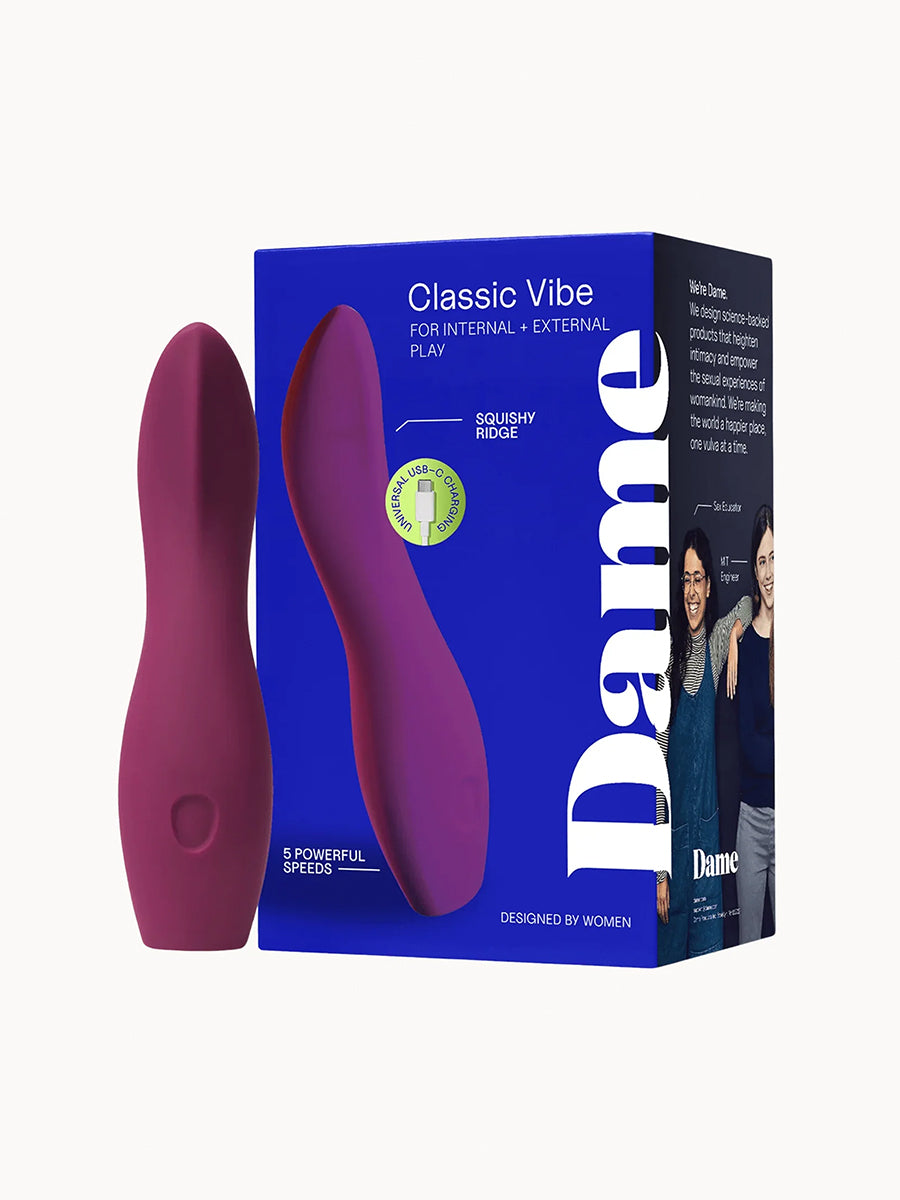 Dame Dip essential seamless vibrator crafted from soft medical-grade silicone for intuitive exploration.