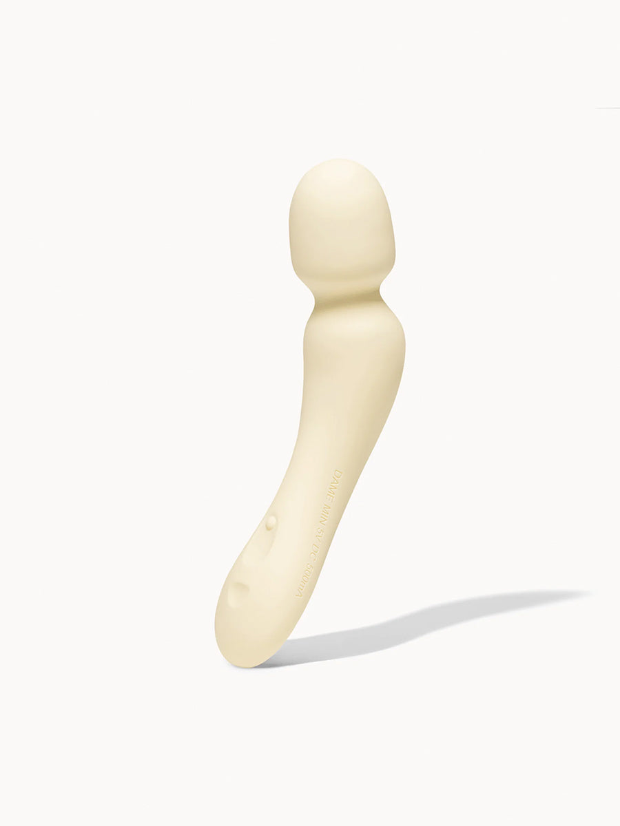Dame Min compact flexible wand vibrator for broad, immersive sensory stimulation.