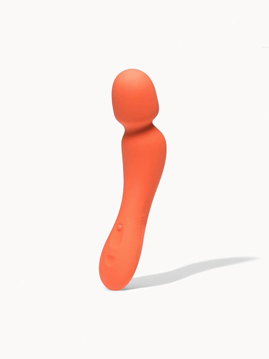 Dame Min compact flexible wand vibrator for broad, immersive sensory stimulation.