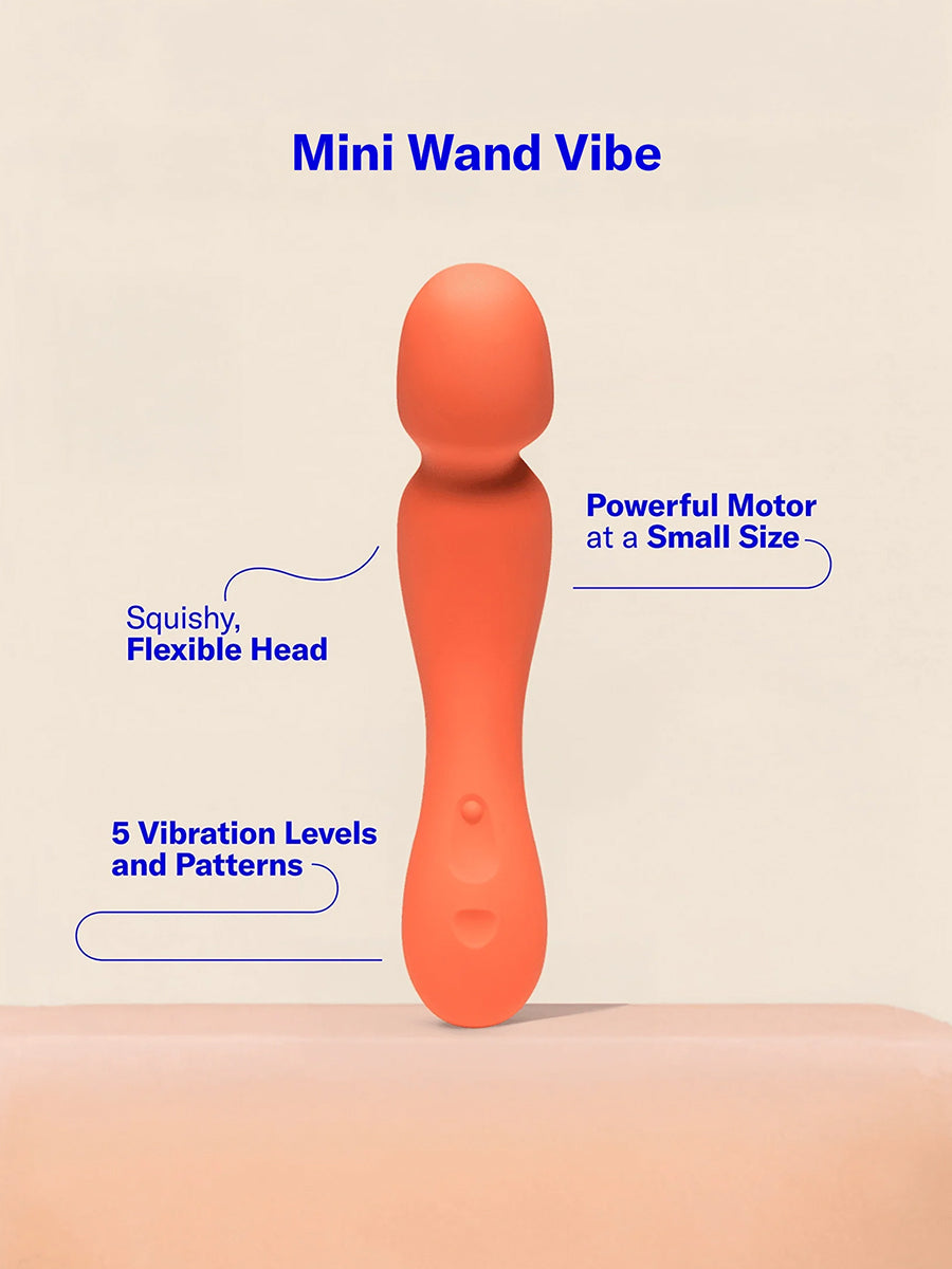 Dame Min compact flexible wand vibrator for broad, immersive sensory stimulation.