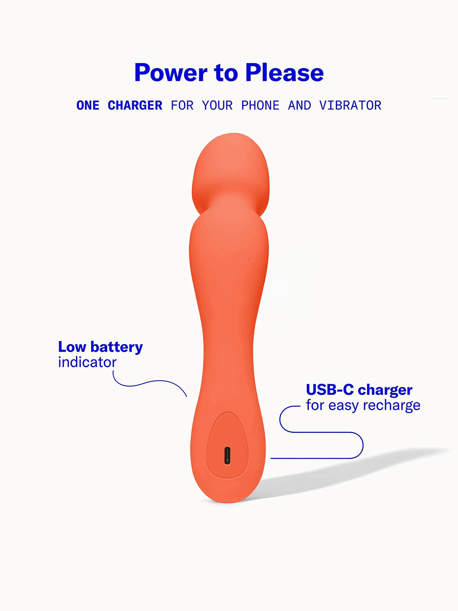 Dame Min compact flexible wand vibrator for broad, immersive sensory stimulation.