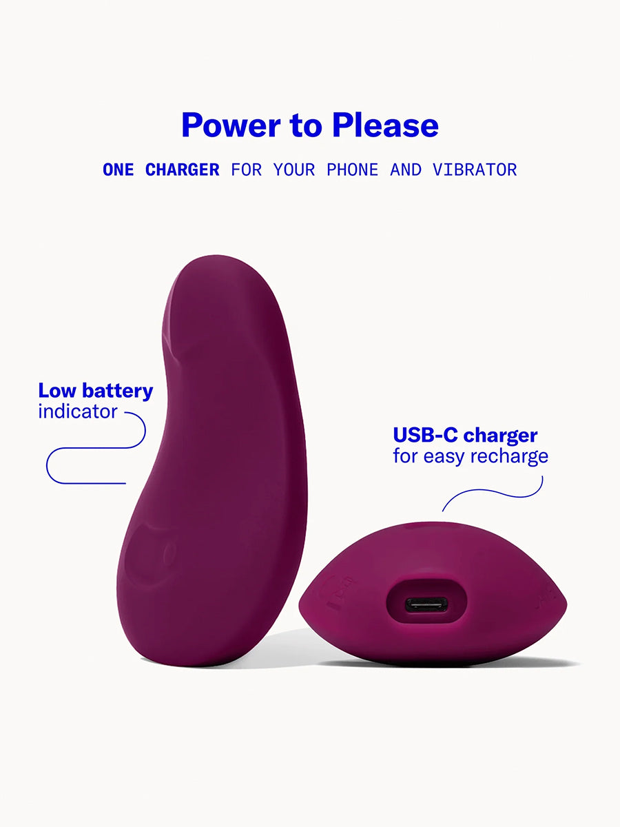 Dame Pom flexible palm vibrator crafted from soft medical-grade silicone for targeted stimulation.