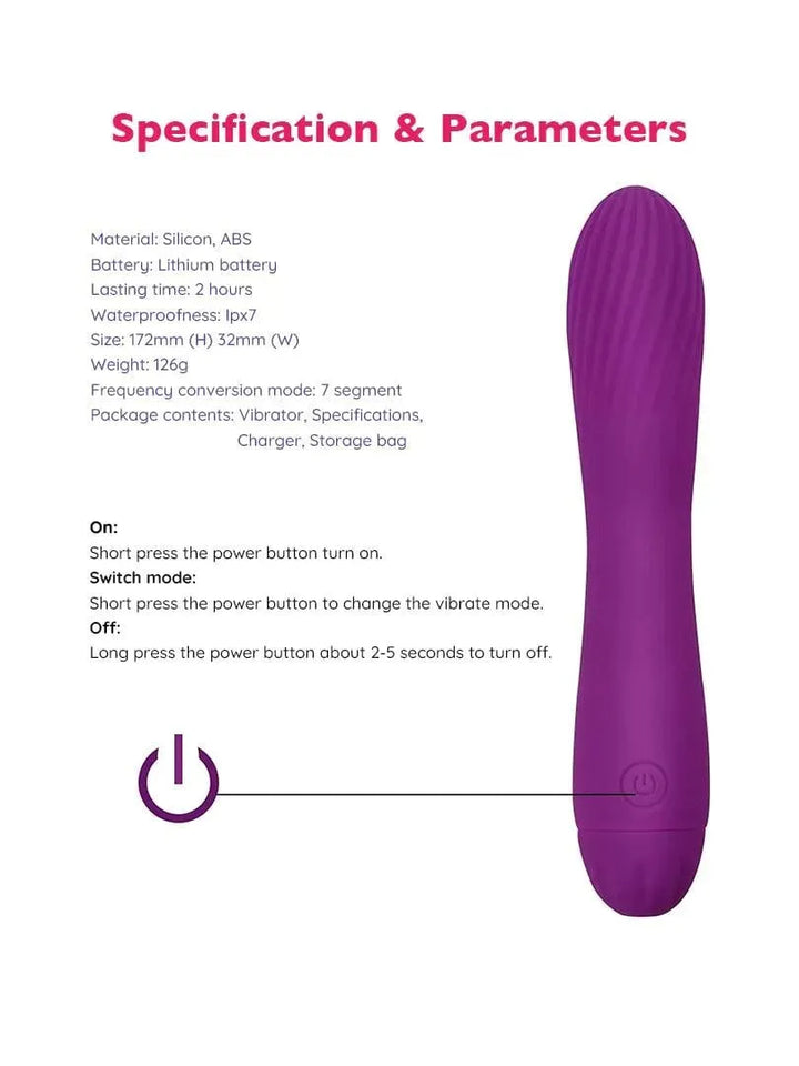 Desire Luxury Rechargeable Dildo Vibrator 6.5 Inch