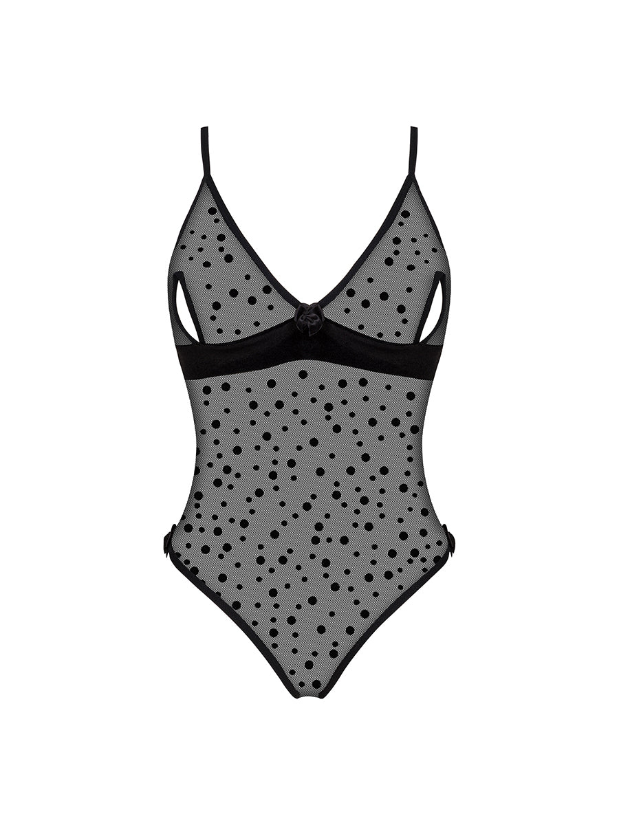 Amalia Black Sensual Tulle Bodysuit