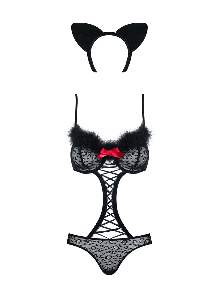 Gepardina 3 Pcs Costume - Black