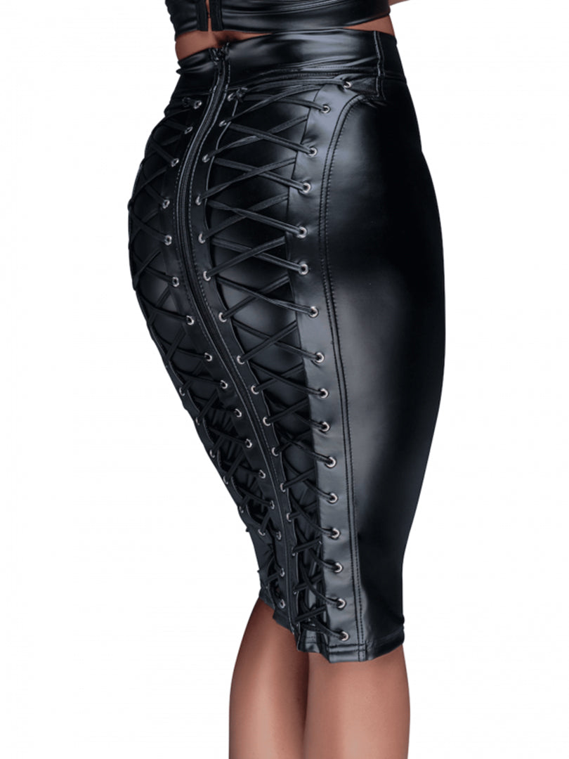 Power Wetlook Pencil Skirt