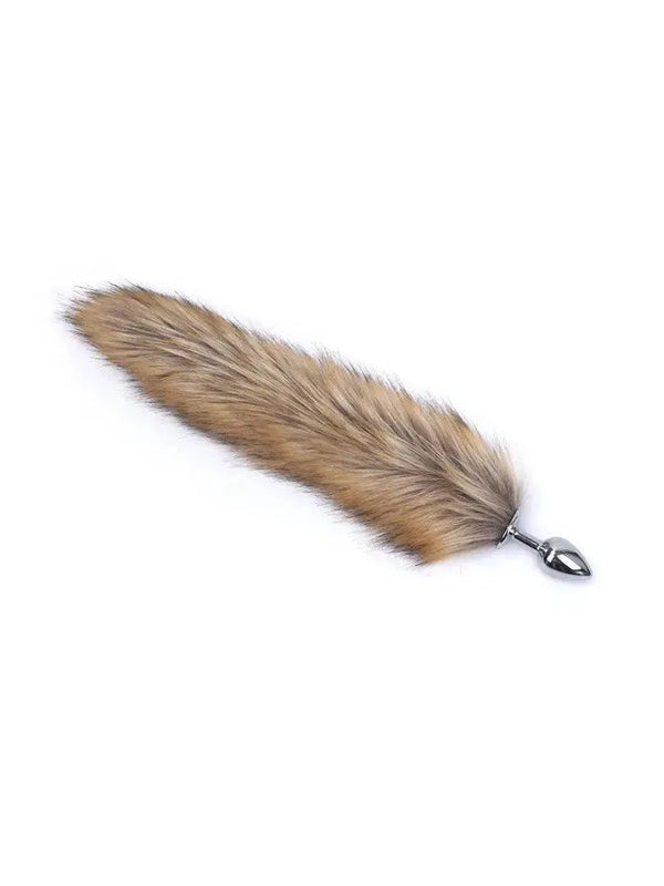 Stainless Steel Small Faux Fox Tail Butt Plug