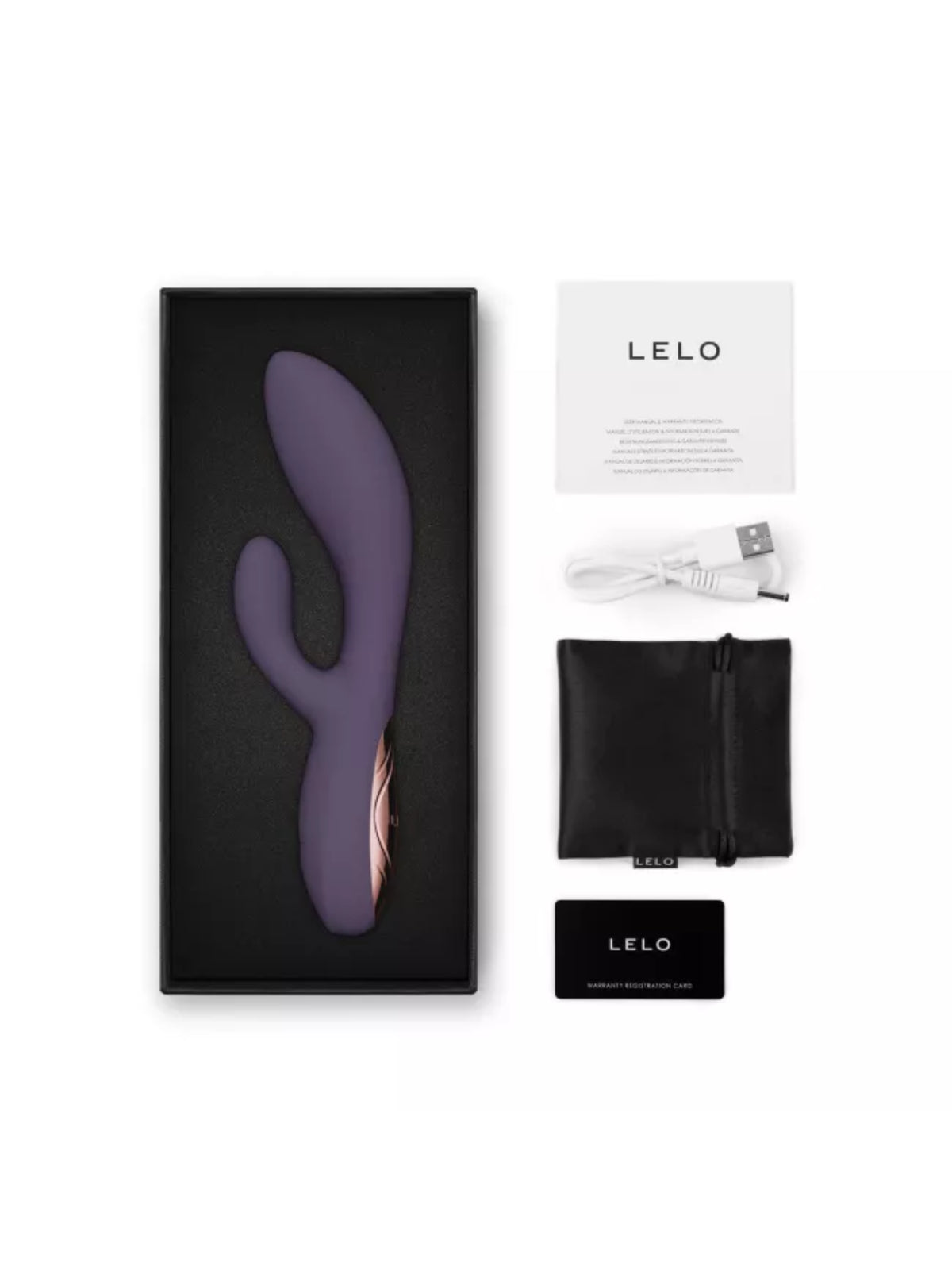 LELO Ina Thrust premium rabbit vibrator featuring DynamicThrust technology and a vibrating clitoral arm.