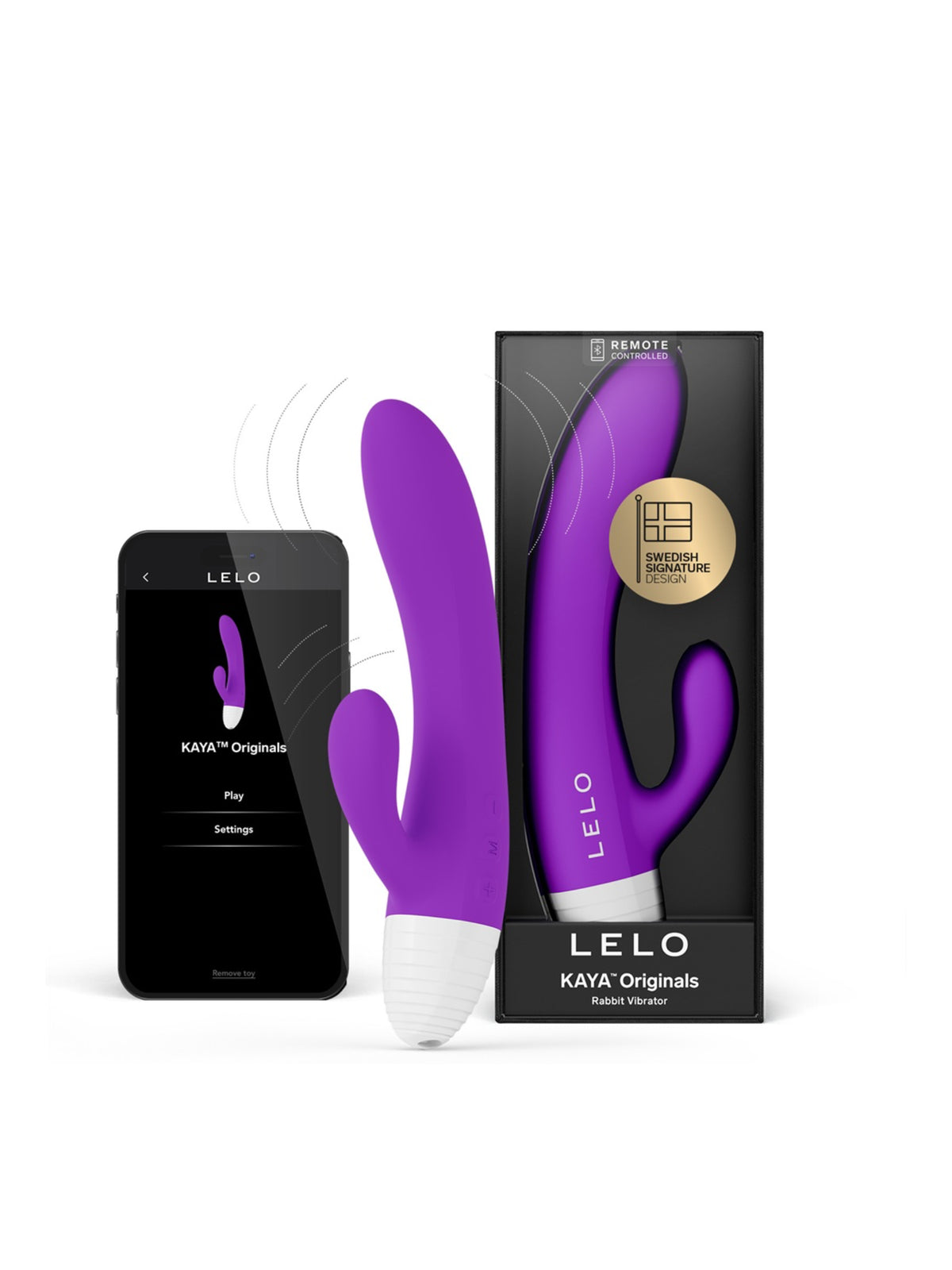LELO KAYA Originals dual-action rabbit vibrator featuring powerful G-spot and clitoral stimulation.