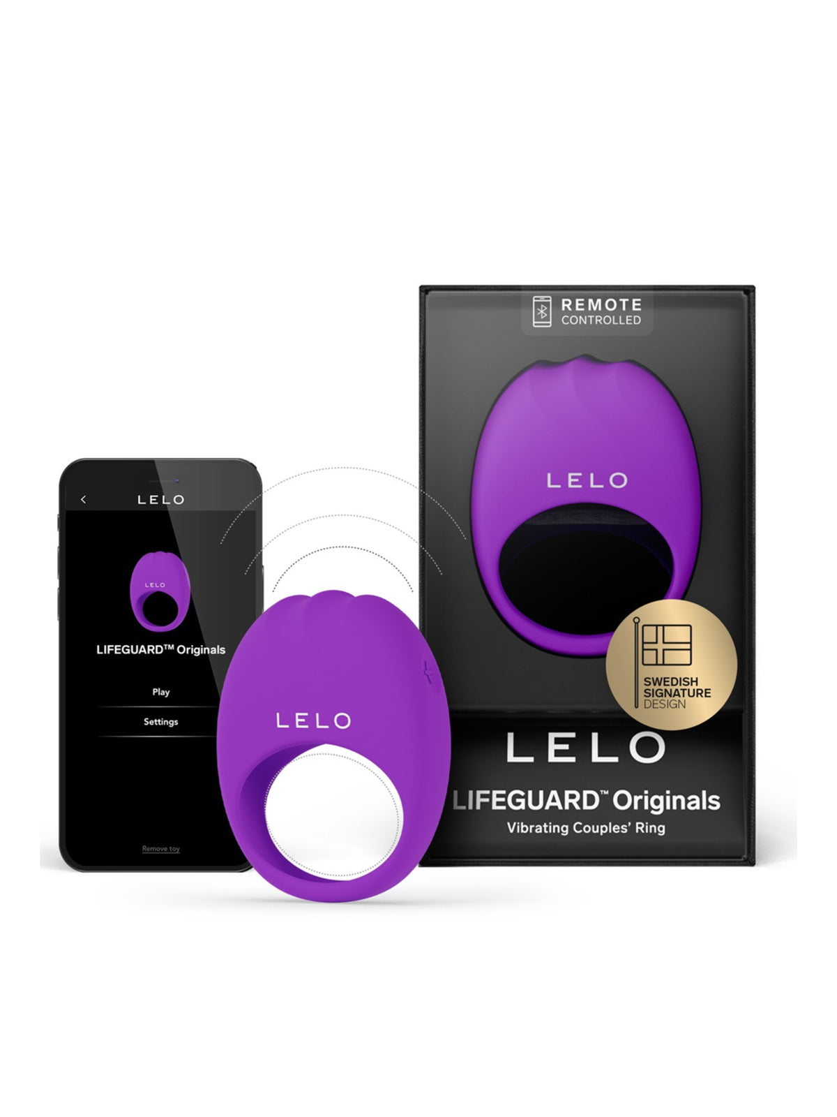 LELO LIFEGUARD Originals flexible vibrating cock ring made of ultra-smooth premium silicone.