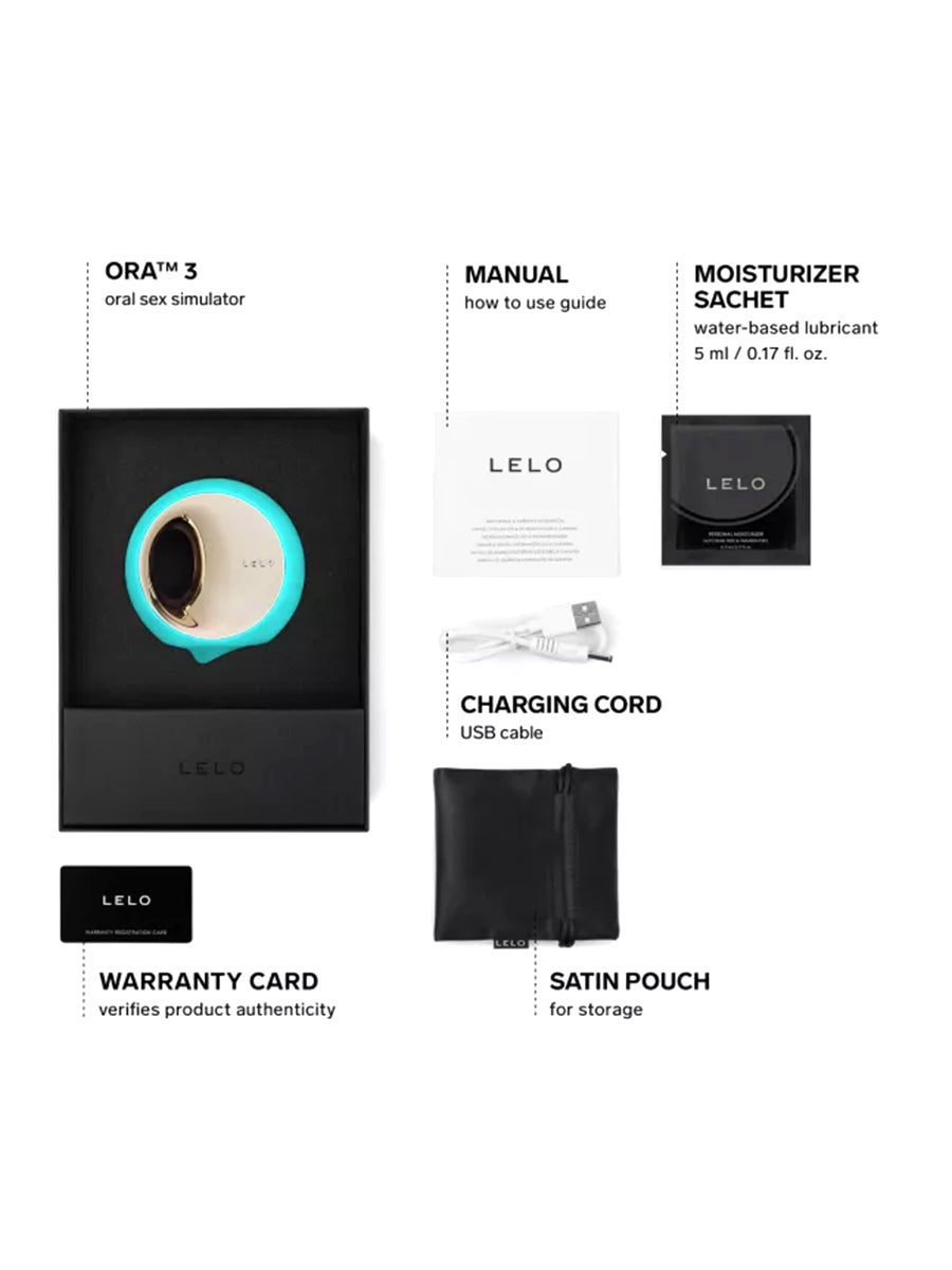 LELO ORA 3 ergonomic sensory stimulator featuring Prexom rotating technology.