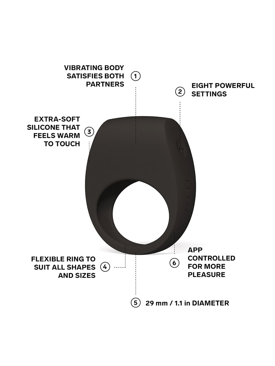 LELO TOR 3 premium liquid silicone couples sensory ring with acoustic discretion.