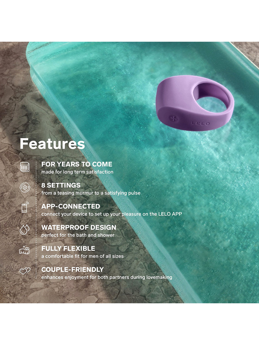 LELO TOR 3 premium liquid silicone couples sensory ring with acoustic discretion.