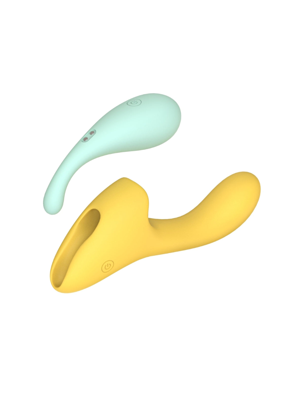 Mina Bloom 2 in 1 rabbit vibrator made of liquid silicone featuring a detachable remote control egg.