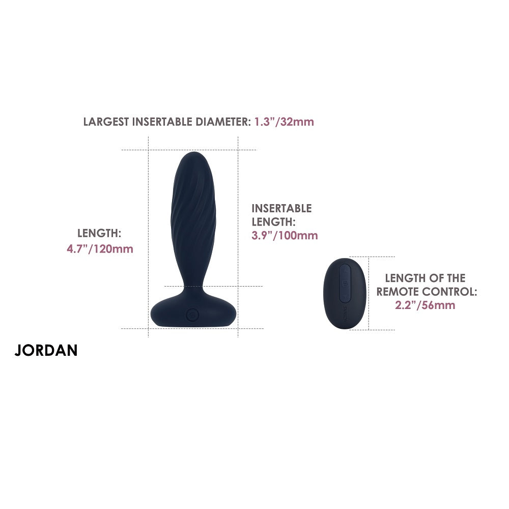 Jordan App-Controlled Thrusting Anal Vibrator